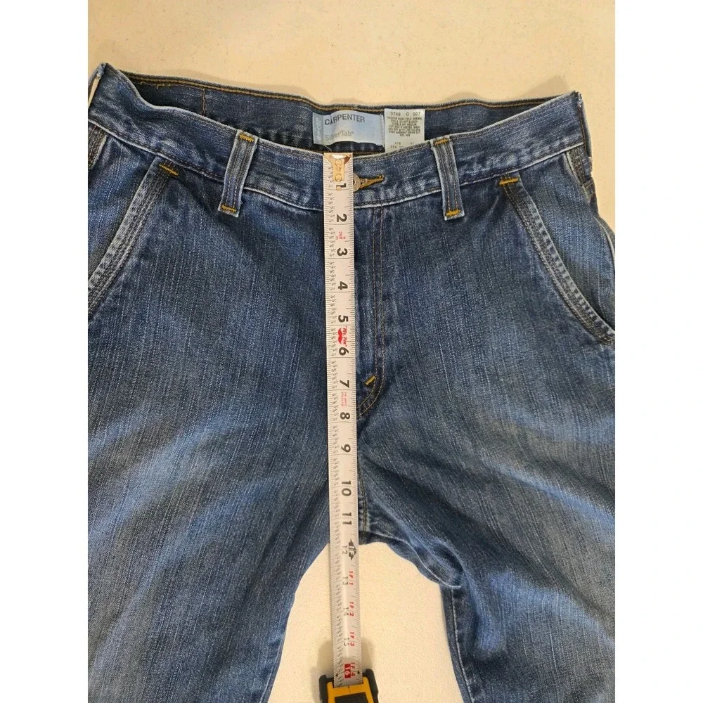 Levis SilverTab Carpenter Jeans Mens 30 Blue Denim Loose Distressed Destroyed